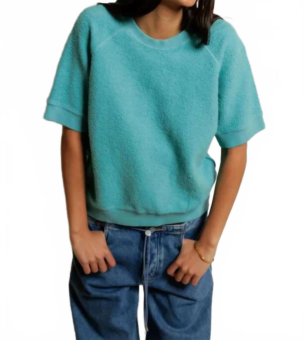 NEW PERFECTWHITETEE kennedy sweatshirt in teal blue